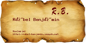 Rábel Benjámin névjegykártya